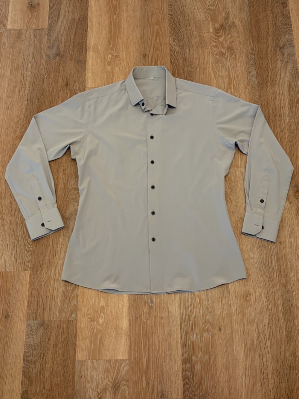 State and Liberty Gray Men's Casual Button-Down Shirt Lg Performance Athletic Fi